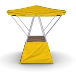 Pultový stan pohled z boku