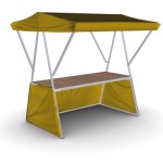 Pultový stan pohled ze strany